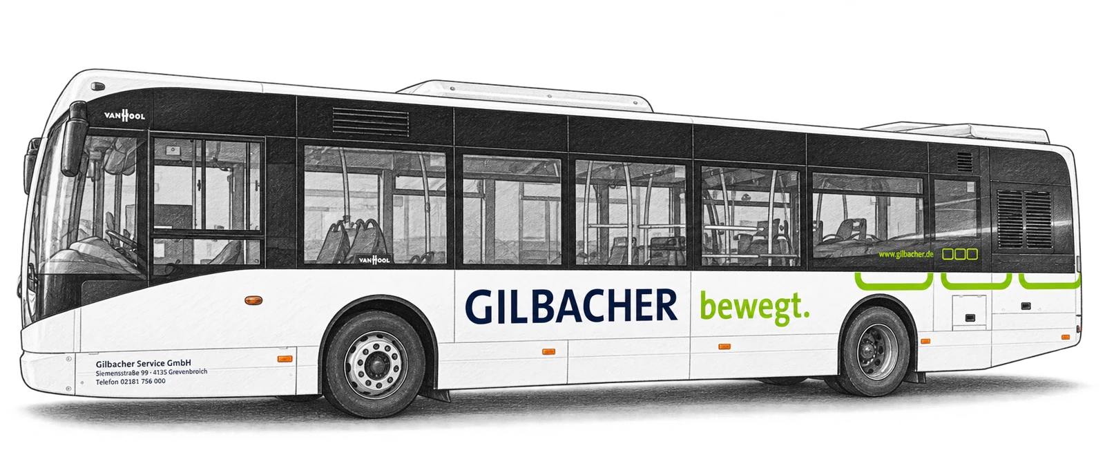 Stilisierte Zeichnung: GILBACHER
